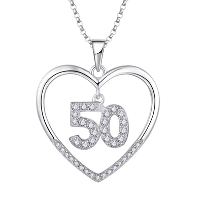 YASVITTI Custom Fashion 925 Sterling Silber Herzkette Nummer 50 und 30 Anhängerkette Großhandel