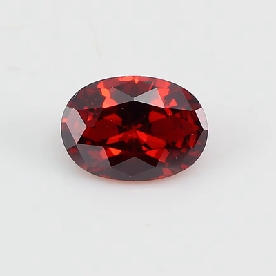 8*12 mm Farbiger Moissanit Oval Blut Rot Kristallglas Moissanit für Verlobungsringe