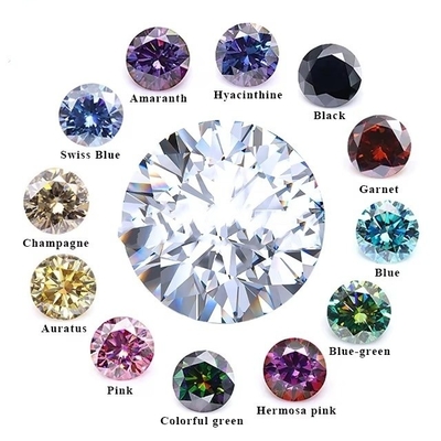 Runde Vvs Locker Moissanite Anpassbar Form und Größe Farbe Moissanite