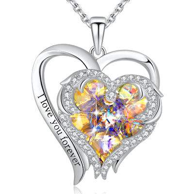Herz des Valentinsgruß-925 formte 6.23g 1.18in Sterling Silver Heart Pendant Necklace SGS