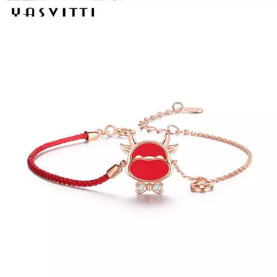 19.5cm Schnur-Armband ODM 2,9 Gramm-Sterling Silver Jewelry Bracelets Hearts CZ rotes