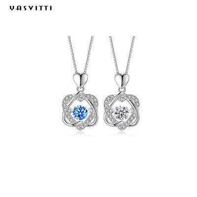 1.2x2cm 2.2g Sterling Silver Jewelry Necklaces S925 spitze Stern-Halskette Herz-sechs