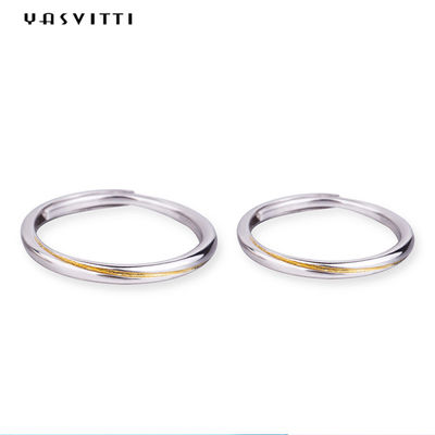 0.21cm 0.07oz Mobius Hochzeits-Band S925 Sterling Silver Couple Rings SGS