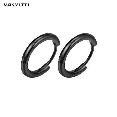der Edelstahl-Band-Ohrringe Männer 0.07oz 0.12cm Sterling Silver Jewelry Earrings 316L