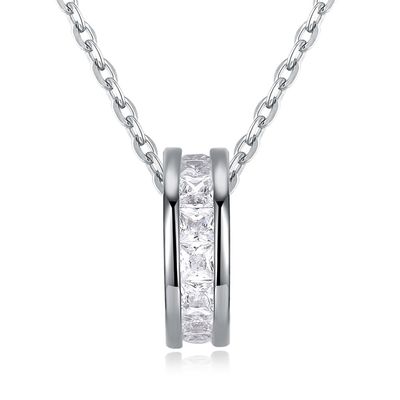 Mode-Temperaments-Kette Sterling Silvers 925 Diamond Small Pretty Waist Necklace