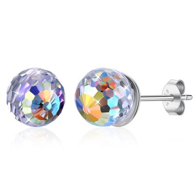 0.6X0.6cm 0,9 Gramm-Sterling Silver Jewelry Earrings Birthstone-Kugelgelenk-Ohrring SGS