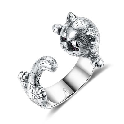 Justierbares Tier der Legierungs-3D schellt 925 silberner Sterling Pet Lover Gift Jewelry