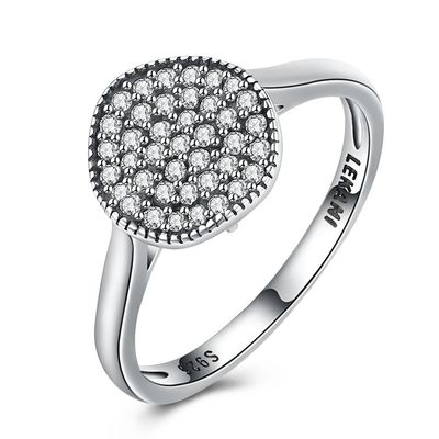 Arbeiten Sie Ring Zircon Diamonds Stone 925 Sterling Silver Engagement Wedding Band Ring For Women um