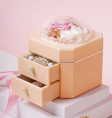Soem bereitete Geschenkbox-Plastik 115×115×110mm des Schmuck-0.406kg auf