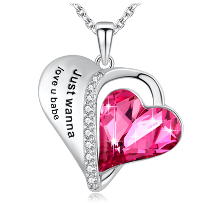 Elegante Frauen Sterling Silber Anhänger Halskette mit Hypoallergenen österreichischen Kristall OEM