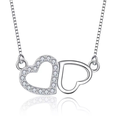 YASVITTI Valentinstagsgeschenk Luxus Halskette 925 Sterling Silber Mode Klassiker Frauen Herz Halskette Schmuck