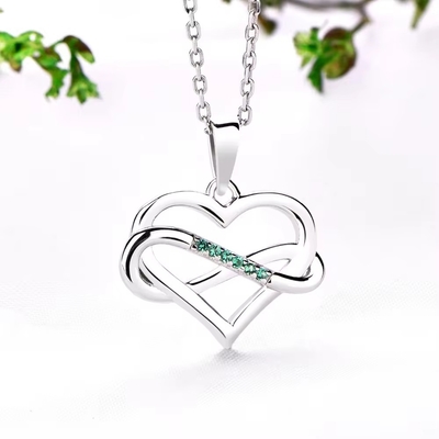 YASVITTI ODM OEM 925 Sterling Silber Funkelnden Herz Halskette 5A Zirkonia Rhodium Plattiert Hohl Halskette Anhänger Schmuck