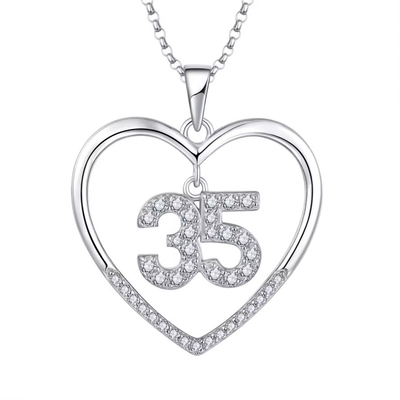 YASVITTI Custom Fashion 925 Sterling Silber Herzkette Nummer 50 und 30 Anhängerkette Großhandel