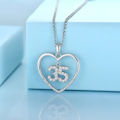 YASVITTI Custom Fashion 925 Sterling Silber Herzkette Nummer 50 und 30 Anhängerkette Großhandel