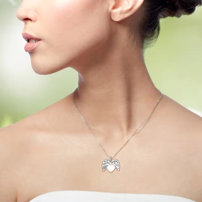 YASVITTI 925 Sterling Silber Mutter Ich liebe dich für immer Herz Medaillon Anhänger Halskette für Frauen