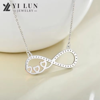 YASVITTI Großhandel Personalisierte High-End Silber Halskette Rose Gold Plattiert Herz Halskette Kette für Schmuck