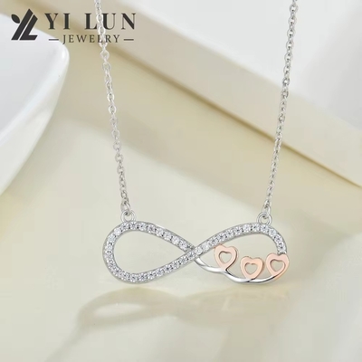 YASVITTI Großhandel Personalisierte High-End Silber Halskette Rose Gold Plattiert Herz Halskette Kette für Schmuck