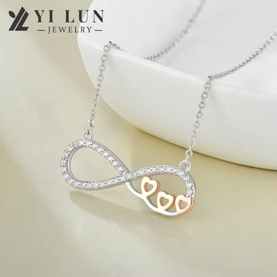 YASVITTI Großhandel Personalisierte High-End Silber Halskette Rose Gold Plattiert Herz Halskette Kette für Schmuck