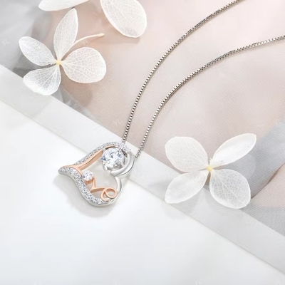 YASVITTI Ich liebe dich Herz Anhänger Halsketten Geburtstag Valentinstag Muttertag Weihnachten Mom Geschenke Schmuck
