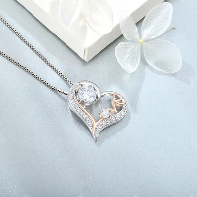 YASVITTI Ich liebe dich Herz Anhänger Halsketten Geburtstag Valentinstag Muttertag Weihnachten Mom Geschenke Schmuck