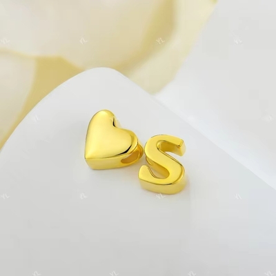 YASVITTI Personalisierte Anfangsschmuck Gold Liebesbrief S Anhänger 925 Sterling Silber Herz Anfangs Anhänger Für Frauen