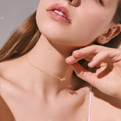 YASVITTI Personalisierte Anfangsschmuck Gold Liebesbrief S Anhänger 925 Sterling Silber Herz Anfangs Anhänger Für Frauen