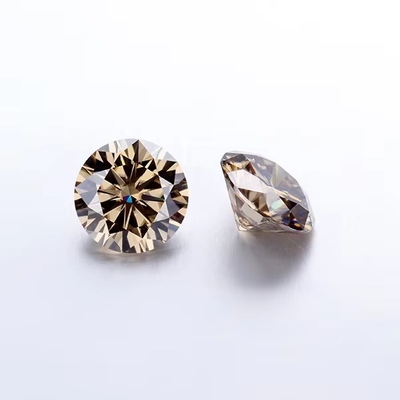 Forever Brilliant Moissanite Diamant 1 Karat Rund Diamant Schnitt Hell Champagner Farbe