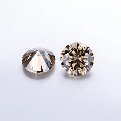Forever Brilliant Moissanite Diamant 1 Karat Rund Diamant Schnitt Hell Champagner Farbe