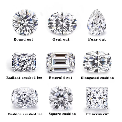 Smaragd geschnitten EF Weiß VVS Synthetischer Edelstein Loose Moissanite Diamant Für Ringe