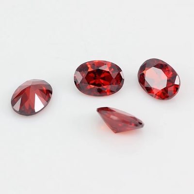 8*12 mm Farbiger Moissanit Oval Blut Rot Kristallglas Moissanit für Verlobungsringe