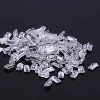 3 Karat Kleingröße Smaragdgeschnitten Vvs Laborgewachsener Diamant Melee Moissanite für Schmuck