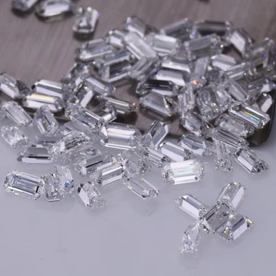 3 Karat Kleingröße Smaragdgeschnitten Vvs Laborgewachsener Diamant Melee Moissanite für Schmuck