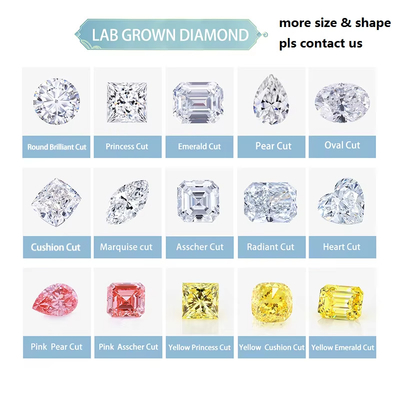 DEF VS Weiße Farbe Laborgewachsene Diamanten Moissanite Loose Marquise Moissanite Kissen Schnitt 3*3-5*5m