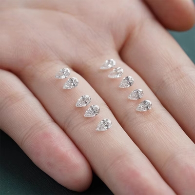 Laborgebaute Diamanten für Schmuck Anhänger Armband Ohrring, Birnenschnitt Moissanite Lockersteine