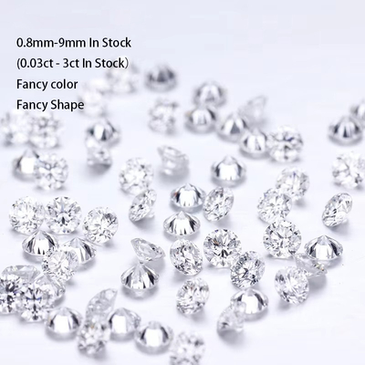 0.8-3.3mm Runder Brillantes Schnitt Mann gemacht Diamant Moissanite DEF VVS VS Labor gewachsener Diamant