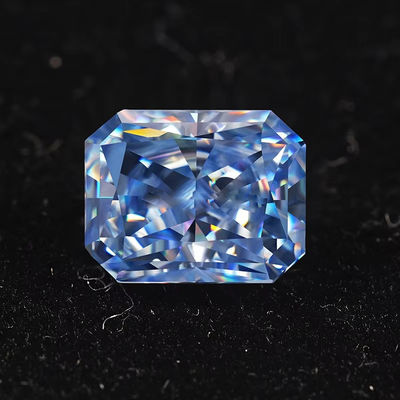 VVS 1ct Zerkleinertes Eis Strahlendes Lockergeschnittenes Moissanit Diamant Blaues Melee Moissanit