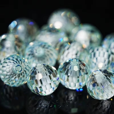 Gemstone Material synthetische Labor geschaffen Rundblaue Moissanite Perlen für Schmuckherstellung