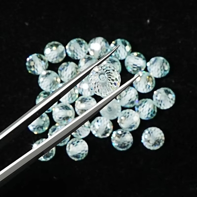 Gemstone Material synthetische Labor geschaffen Rundblaue Moissanite Perlen für Schmuckherstellung