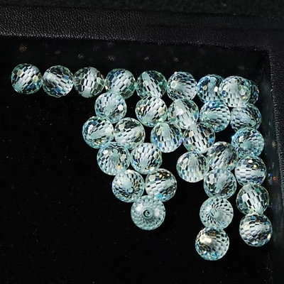 Gemstone Material synthetische Labor geschaffen Rundblaue Moissanite Perlen für Schmuckherstellung
