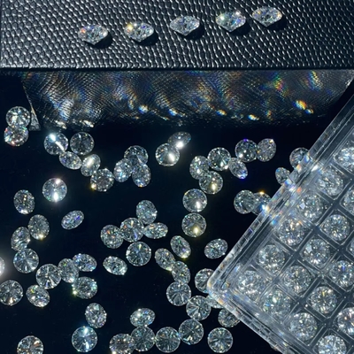 5mm-20mm VVS1 Weiß rund geschnitten loser Moissanit Stein Hitzebehandelt für Stud Ohrringe