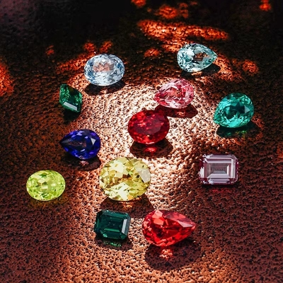 Labor-Gewächsene Jedi-Blut-Rubine Oval Brillantes Schnitt Zertifiziertes Labor geschaffenes Rubin