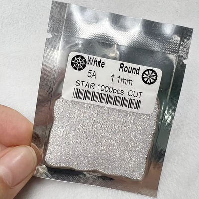 5A Qualität 1000 Stück/Tasche 1 mm - 3,0 mm Stein Edelsteine Weiß Kubischer Zirkon für Schmuck