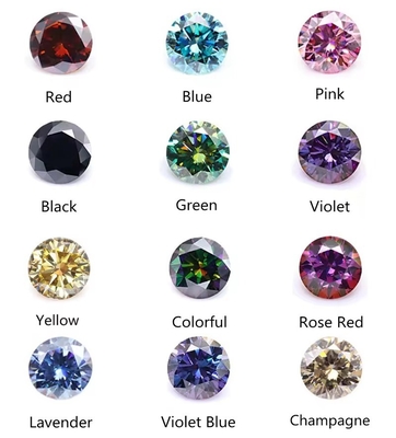 Hersteller Großhandel Moissanit loser Stein Diamant Test GRA Diamant rund Loser Moissanit Steine für die Schmuckherstellung