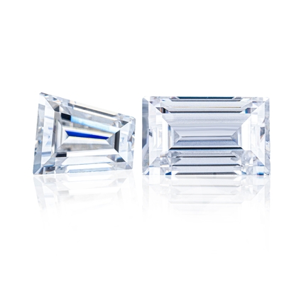 Moissanite Solitaire Ring Großhandel Mossanite Edelstein Konische Baguette Schnitt Charles VVS Loose Moissanite Diamant Edelstein