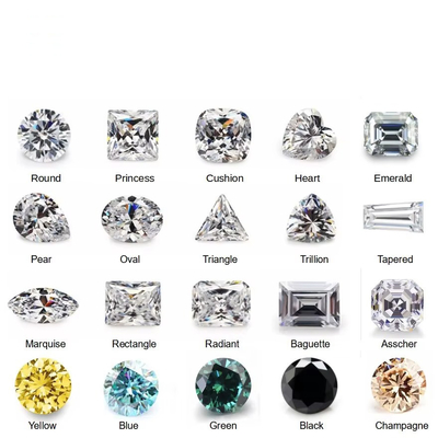 Moissanite Solitaire Ring Großhandel Mossanite Edelstein Konische Baguette Schnitt Charles VVS Loose Moissanite Diamant Edelstein