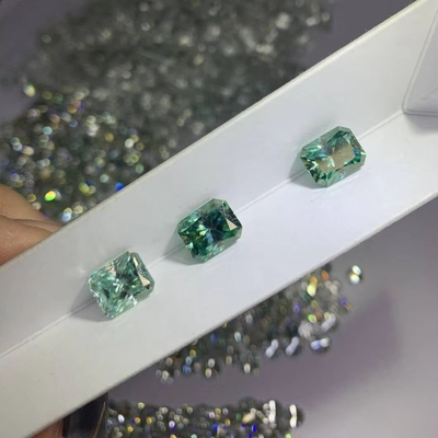 Leuchtende Gelbe Moissanite Gem Radiant Cut GRA VVS Loose Mosanite Diamant Für Gold Ring