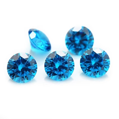 Großhandel 3A Farben CZ Steine Rundschnitt 3,0 mm 9,0 mm Kubik Loose Moissanite Diamant Für Silberschmuck