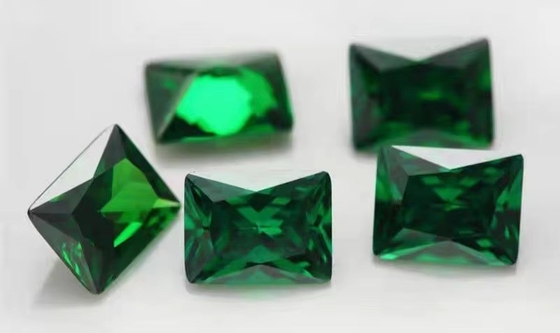Fabrik Großhandel Edelstein Farbe Moissanit Rechteck 3A 5A Loose Kubik Zirkonia Steine 4ct Für Moissanit Ring