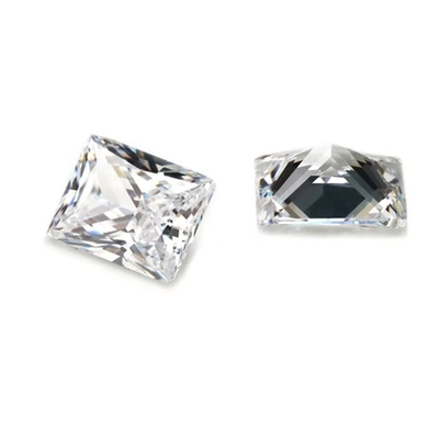 Fabrik Großhandel Edelstein Farbe Moissanit Rechteck 3A 5A Loose Kubik Zirkonia Steine 4ct Für Moissanit Ring