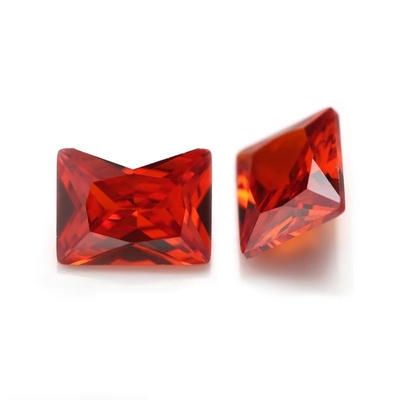 Fabrik Großhandel Edelstein Farbe Moissanit Rechteck 3A 5A Loose Kubik Zirkonia Steine 4ct Für Moissanit Ring